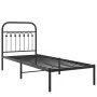 Bed frame with black metal headboard 80x200 cm by , Beds and slatted bases - Ref: Foro24-376591, Price: 77,13 €, Discount: %