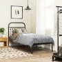 Bed frame with black metal headboard 80x200 cm by , Beds and slatted bases - Ref: Foro24-376591, Price: 77,13 €, Discount: %