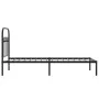 Bed frame with black metal headboard 80x200 cm by , Beds and slatted bases - Ref: Foro24-376591, Price: 77,13 €, Discount: %