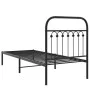 Bettgestell mit schwarzem Metallkopfteil 80x200 cm von , Betten und Lattenroste - Ref: Foro24-376591, Preis: 77,09 €, Rabatt: %