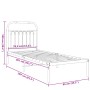 Bed frame with black metal headboard 80x200 cm by , Beds and slatted bases - Ref: Foro24-376591, Price: 78,36 €, Discount: %