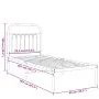 Bed frame with black metal headboard 80x200 cm by , Beds and slatted bases - Ref: Foro24-376591, Price: 77,13 €, Discount: %