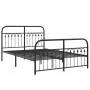 Bettgestell mit schwarzem Metallkopfteil und Fußteil, 137x190 cm. von , Betten und Lattenroste - Ref: Foro24-376617, Preis: 1...
