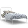 Metallbettgestell mit weißem Kopfteil 100x190 cm von , Betten und Lattenroste - Ref: Foro24-376643, Preis: 66,83 €, Rabatt: %