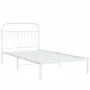 Metallbettgestell mit weißem Kopfteil 100x190 cm von , Betten und Lattenroste - Ref: Foro24-376643, Preis: 66,83 €, Rabatt: %