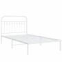 Metallbettgestell mit weißem Kopfteil 100x190 cm von , Betten und Lattenroste - Ref: Foro24-376643, Preis: 67,70 €, Rabatt: %