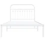 Metallbettgestell mit weißem Kopfteil 100x190 cm von , Betten und Lattenroste - Ref: Foro24-376643, Preis: 66,83 €, Rabatt: %