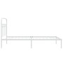 Metallbettgestell mit weißem Kopfteil 100x190 cm von , Betten und Lattenroste - Ref: Foro24-376643, Preis: 67,70 €, Rabatt: %
