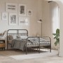 Bettgestell mit schwarzem Metallkopf- und Fußteil 120x190 cm von , Betten und Lattenroste - Ref: Foro24-376615, Preis: 127,28...