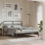 Estructura de cama con cabecero metal negro 160x200 cm de , Camas y somieres - Ref: Foro24-376603, Precio: 126,05 €, Descuent...