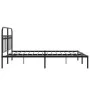 Estructura de cama con cabecero metal negro 160x200 cm de , Camas y somieres - Ref: Foro24-376603, Precio: 126,05 €, Descuent...