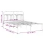 Estructura de cama con cabecero metal negro 160x200 cm de , Camas y somieres - Ref: Foro24-376603, Precio: 126,05 €, Descuent...
