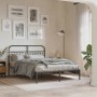 Estructura de cama con cabecero metal negro 140x200 cm de , Camas y somieres - Ref: Foro24-376601, Precio: 122,96 €, Descuent...