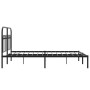 Estructura de cama con cabecero metal negro 140x200 cm de , Camas y somieres - Ref: Foro24-376601, Precio: 122,96 €, Descuent...