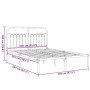 Estructura de cama con cabecero metal negro 140x200 cm de , Camas y somieres - Ref: Foro24-376601, Precio: 122,96 €, Descuent...