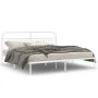 Metallbettgestell mit weißem Kopfteil 193x203 cm von , Betten und Lattenroste - Ref: Foro24-376655, Preis: 134,62 €, Rabatt: %