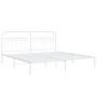 Metallbettgestell mit weißem Kopfteil 193x203 cm von , Betten und Lattenroste - Ref: Foro24-376655, Preis: 136,83 €, Rabatt: %