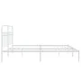 Estructura de cama de metal con cabecero blanco 193x203 cm de , Camas y somieres - Ref: Foro24-376655, Precio: 134,62 €, Desc...
