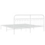 Metallbettgestell mit weißem Kopfteil 193x203 cm von , Betten und Lattenroste - Ref: Foro24-376655, Preis: 136,83 €, Rabatt: %