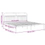 Metallbettgestell mit weißem Kopfteil 193x203 cm von , Betten und Lattenroste - Ref: Foro24-376655, Preis: 136,83 €, Rabatt: %