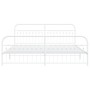 Metal bed frame with white headboard and footboard 200x200 cm by , Beds and slatted bases - Ref: Foro24-376674, Price: 171,99...