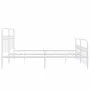 Estructura cama metal con cabecero y estribo blanco 200x200 cm de , Camas y somieres - Ref: Foro24-376674, Precio: 169,29 €, ...