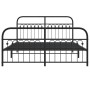 Bed frame with black metal headboard and footboard 150x200 cm by , Beds and slatted bases - Ref: Foro24-376620, Price: 156,07...