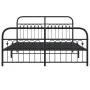 Estructura de cama cabecero y estribo metal negro 150x200 cm de , Camas y somieres - Ref: Foro24-376620, Precio: 153,60 €, De...