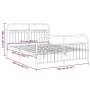 Estructura de cama cabecero y estribo metal negro 150x200 cm de , Camas y somieres - Ref: Foro24-376620, Precio: 153,60 €, De...