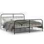 Bed frame with black metal headboard and footboard 183x203 cm by , Beds and slatted bases - Ref: Foro24-376622, Price: 164,74...