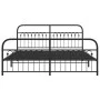 Bed frame with black metal headboard and footboard 183x203 cm by , Beds and slatted bases - Ref: Foro24-376622, Price: 162,15...