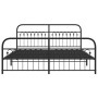 Bed frame with black metal headboard and footboard 183x203 cm by , Beds and slatted bases - Ref: Foro24-376622, Price: 164,74...