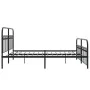 Bed frame with black metal headboard and footboard 183x203 cm by , Beds and slatted bases - Ref: Foro24-376622, Price: 162,15...