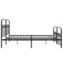 Estructura de cama cabecero y estribo metal negro 183x203 cm | Foro24.es | Tu tienda online para hogar, jardín y más Foro24.es