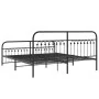 Bed frame with black metal headboard and footboard 183x203 cm by , Beds and slatted bases - Ref: Foro24-376622, Price: 162,15...