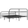 Bed frame with black metal headboard and footboard 183x203 cm by , Beds and slatted bases - Ref: Foro24-376622, Price: 164,74...