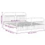 Bed frame with black metal headboard and footboard 183x203 cm by , Beds and slatted bases - Ref: Foro24-376622, Price: 162,15...