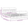 Bed frame with black metal headboard and footboard 183x203 cm by , Beds and slatted bases - Ref: Foro24-376622, Price: 164,74...