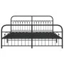 Bed frame with black metal headboard and footboard 183x203 cm by , Beds and slatted bases - Ref: Foro24-376622, Price: 162,15...
