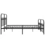 Bed frame with black metal headboard and footboard 183x203 cm by , Beds and slatted bases - Ref: Foro24-376622, Price: 162,15...