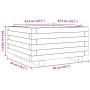Jardinera de madera maciza de pino blanco 50x50x26,5 cm de , Maceteros y jardineras - Ref: Foro24-847294, Precio: 64,19 €, De...