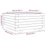 Massive Blumenkasten aus weißer Kiefer 50x50x26,5 cm von , Töpfe und Pflanzgefäße - Ref: Foro24-847294, Preis: 63,53 €, Rabat...