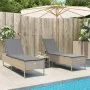 Liegestühle mit Kissen, 2 Stück, aus synthetischem Rattan in Beige. von , Liegen - Ref: Foro24-3261590, Preis: 295,24 €, Raba...