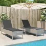 Tumbonas con cojines 2 unidades ratán sintético gris claro by , Loungers - Ref: Foro24-3261592, Price: 299,29 €, Discount: %