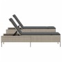 Liegestühle mit Kissen, 2 Stück, aus hellem grauem Kunststoff-Rattan. von , Liegen - Ref: Foro24-3261592, Preis: 306,55 €, Ra...