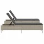 Tumbonas con cojines 2 unidades ratán sintético gris claro by , Loungers - Ref: Foro24-3261592, Price: 299,29 €, Discount: %