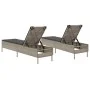 Tumbonas con cojines 2 unidades ratán sintético gris claro by , Loungers - Ref: Foro24-3261592, Price: 299,29 €, Discount: %