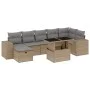 Set de sofás de jardín y cojines 8 piezas ratán sintético beige by , Garden sets - Ref: Foro24-3275309, Price: 556,68 €, Disc...