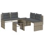 Set de sofás de jardín 4 pzas y cojines ratán sintético gris de , Conjuntos de jardín - Ref: Foro24-4003880, Precio: 286,39 €...