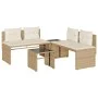 Juego de sofás jardín con cojines 4 pzas ratán sintético beige by , Garden sets - Ref: Foro24-4003882, Price: 286,90 €, Disco...